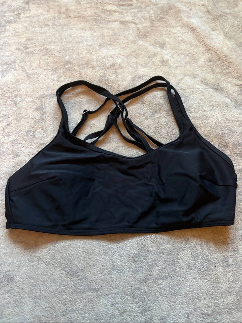 Women’s black bathing suit top